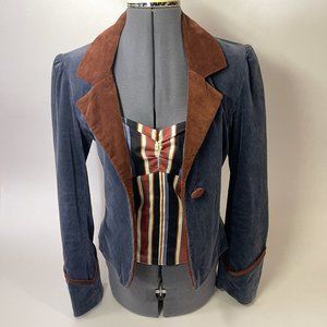 Elena La Bua Vintage Corduroy Jacket and Corset Set - US Size 6
